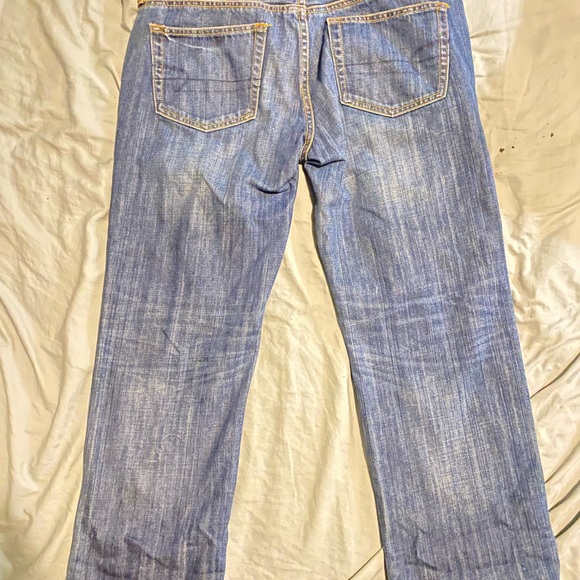 AMERICAN EAGLE Boy Fit Dark Wash Mid Rise Relaxed Cropped Jean Women's 6 - Picture 2 of 7